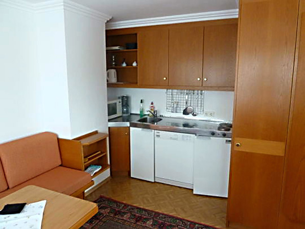 Küchenzeile der Ferienwohnung des 40m² Appartements
